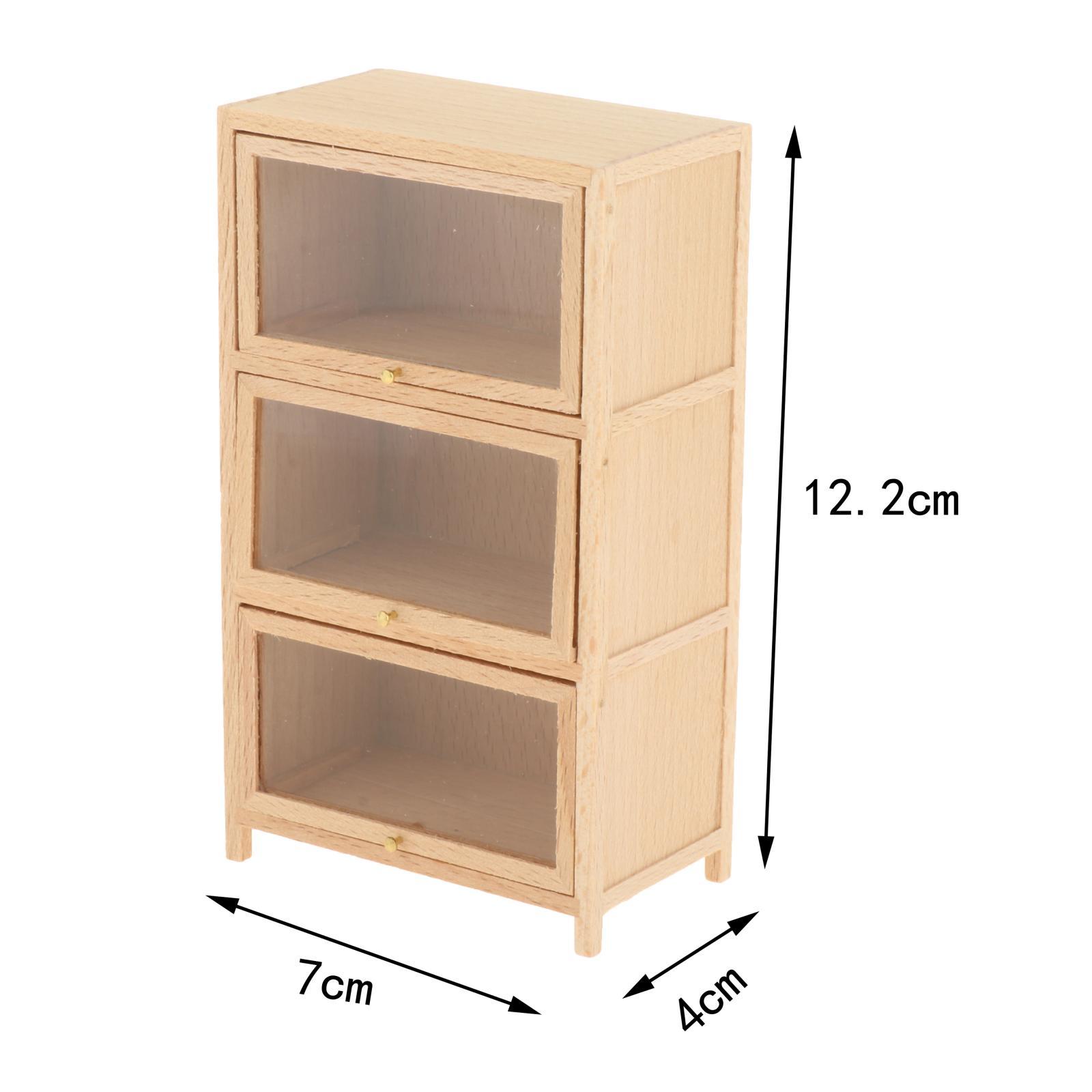 Bookcase Wood Shelf - Деревянный книжный шкаф для кукольного домика
