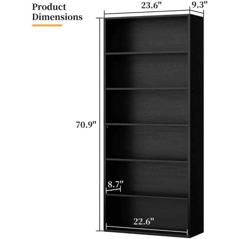 6-ярусный открытый книжный шка – обзор и цена Bookcase Wood Shelf