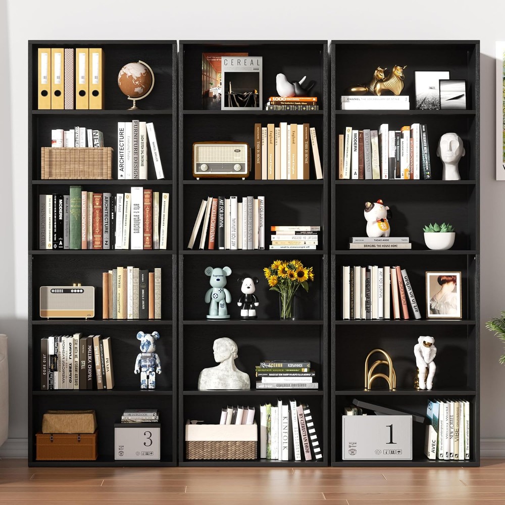 6-ярусный открытый книжный шка – обзор и цена Bookcase Wood Shelf