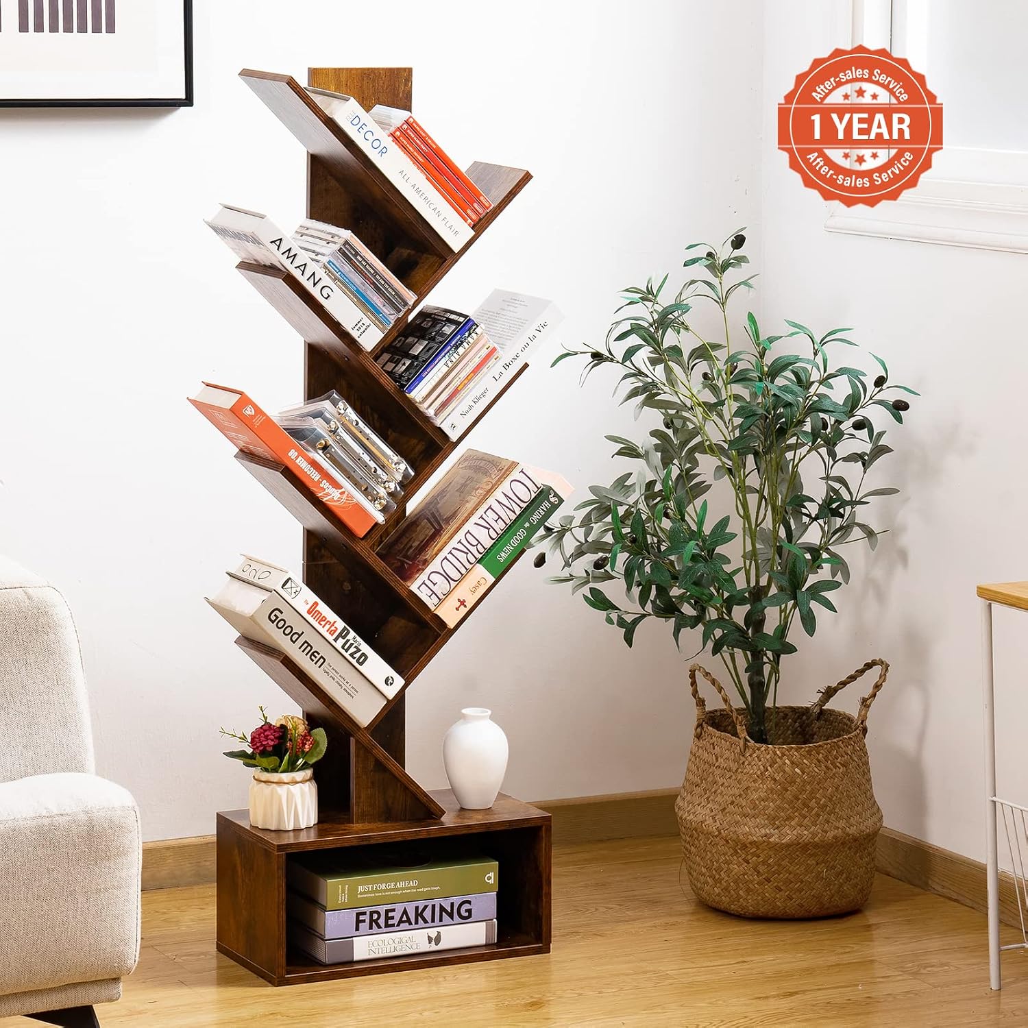 Книжный стеллаж Yoobure Tree - – обзор и цена Bookcase Wood Shelf