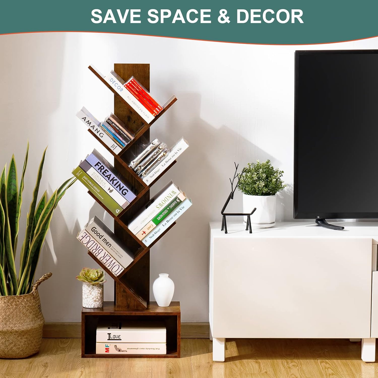 Книжный стеллаж Yoobure Tree - – обзор и цена Bookcase Wood Shelf