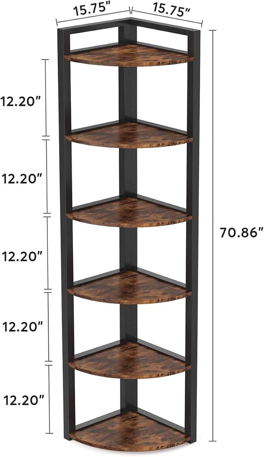 Угловая полка Tribesigns с 6 я – обзор и цена Bookcase Wood Shelf
