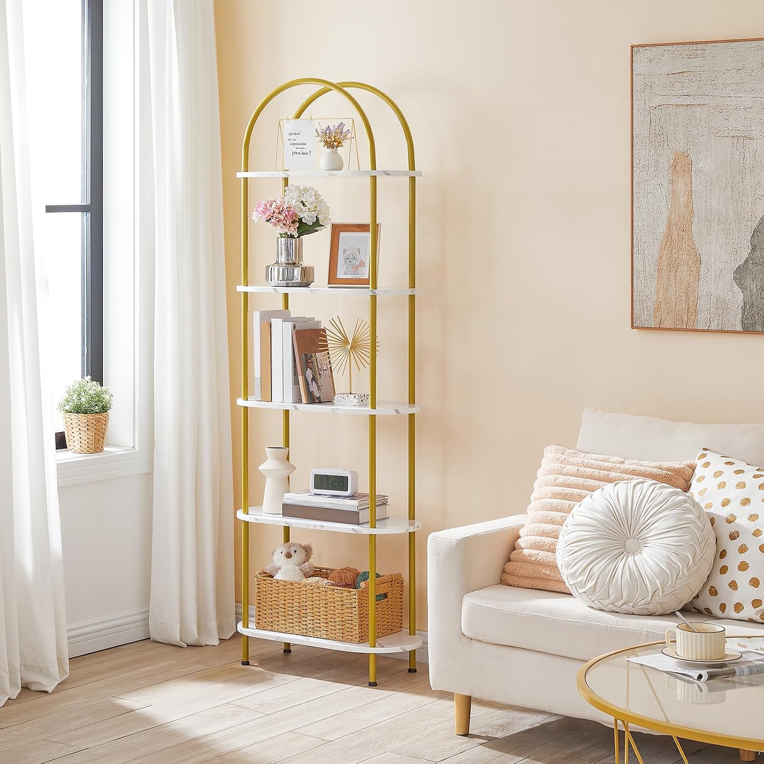 HOOBRO 5-ярусный открытый книж – обзор и цена Bookcase Wood Shelf