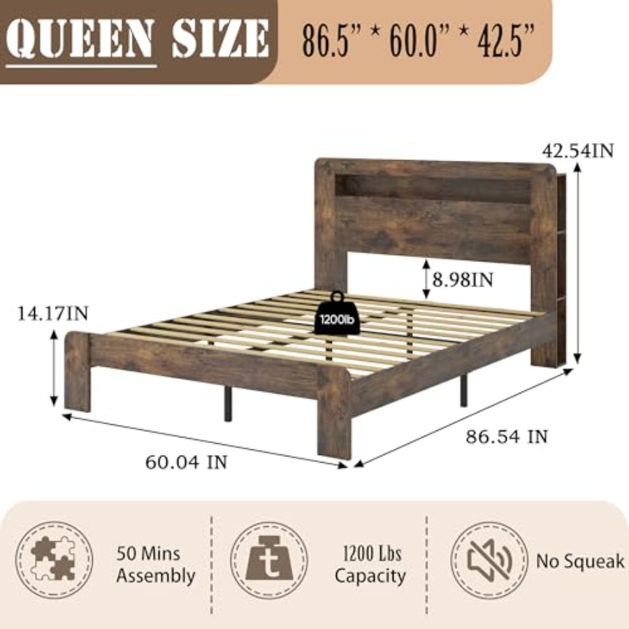 Деревянная кровать с изголовье – обзор и цена Bookcase Wood Shelf