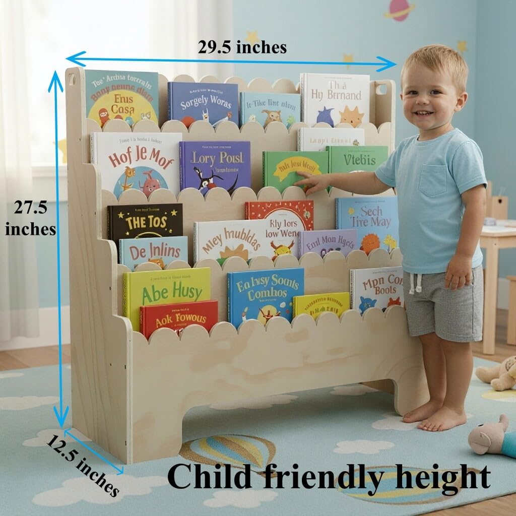 Детская книжная полка на 4 яру – обзор и цена Bookcase Wood Shelf