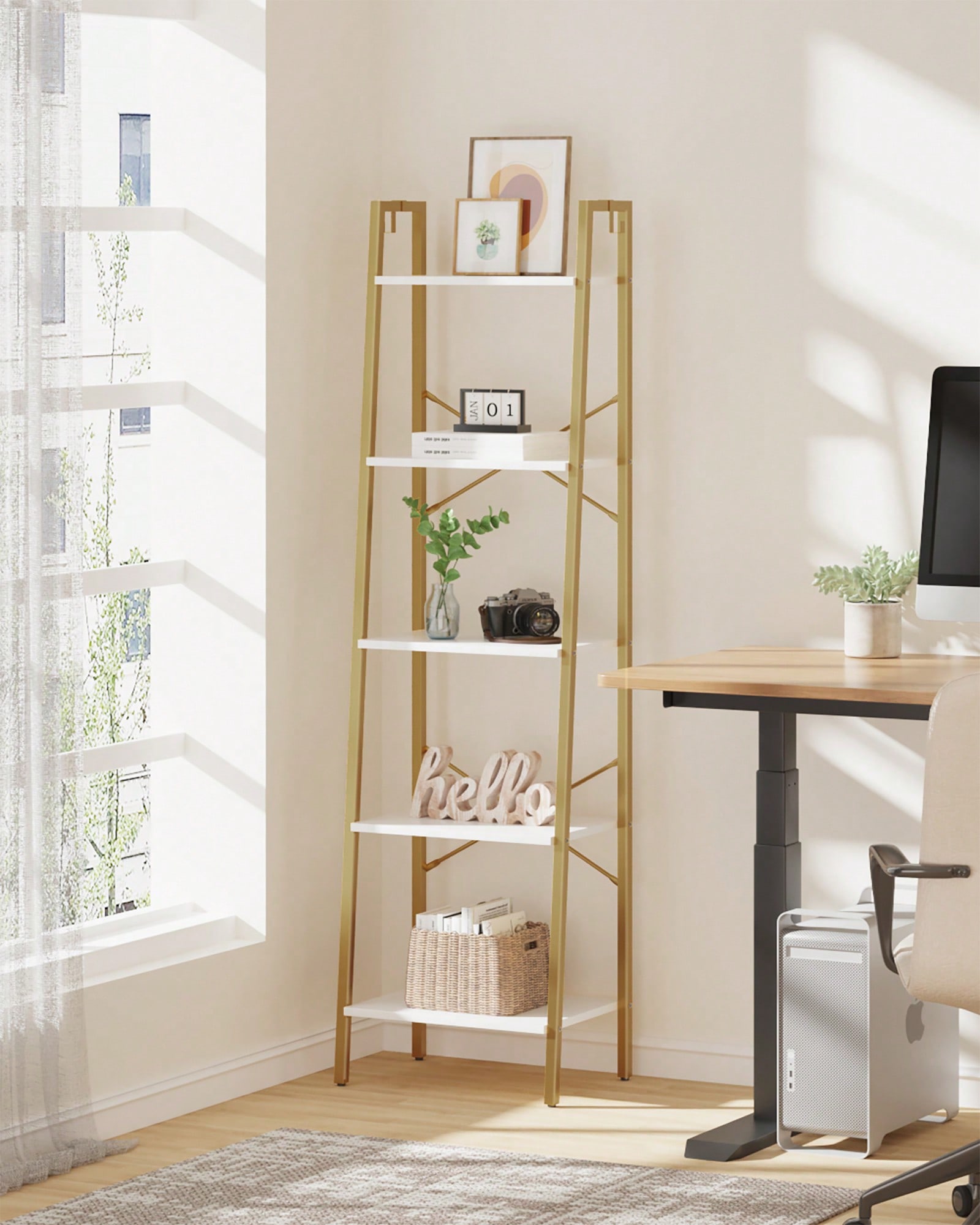5-ярусный стеллаж-лестница в с – обзор и цена Bookcase Wood Shelf