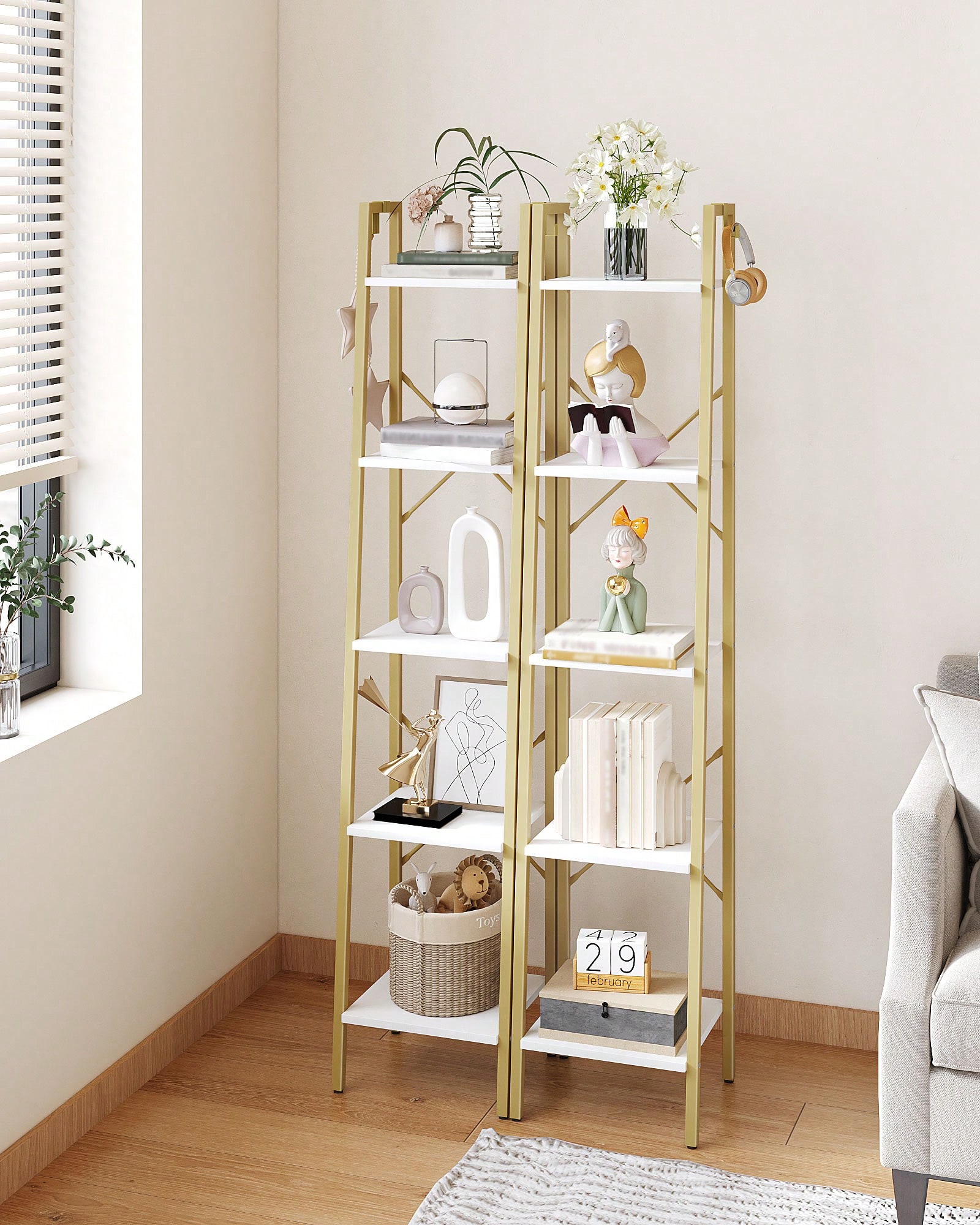 5-ярусный стеллаж-лестница в с – обзор и цена Bookcase Wood Shelf